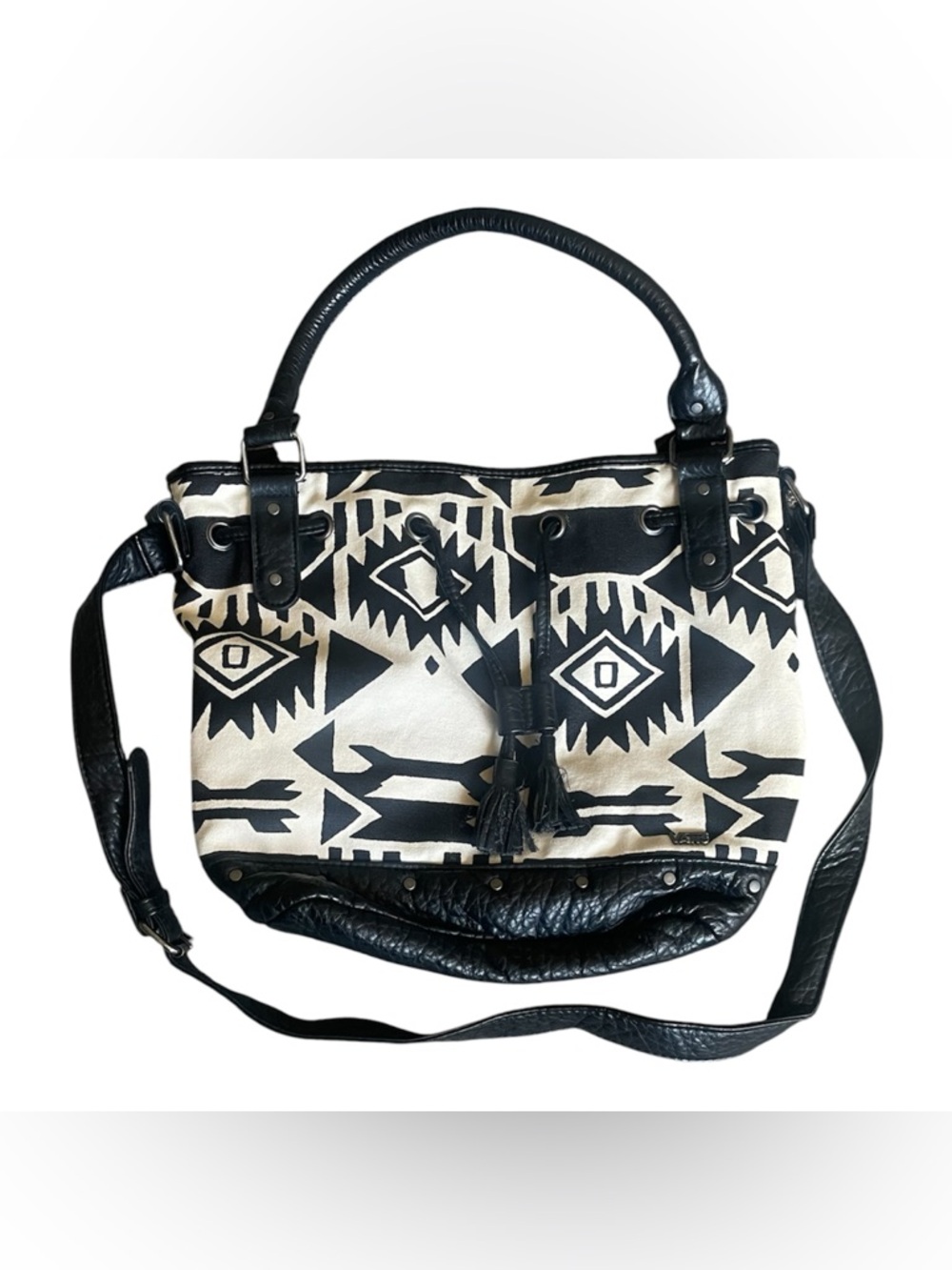 Vans Amelia Bucket Bag - Fall 2016 Collection - Black Geometric Canvas